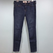 Hollister Jeans Womens Size 7L W 28 L 32 Low Rise Super Skinny Dark Blue... - £14.10 GBP