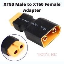 2pk No Wire XT90 Male to XT60 Female Lipo Adapter - $93.28 MXN