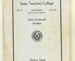 1939-40 Bulletin North Texas State Teachers College Denton Texas Semi Ce... - £27.66 GBP