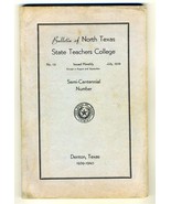 1939-40 Bulletin North Texas State Teachers College Denton Texas Semi Ce... - £27.34 GBP