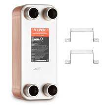 VEVOR Heat Exchanger, 5"x 12" 30 Brazed Plate Heat, Copper/316L Stainles... - $97.90