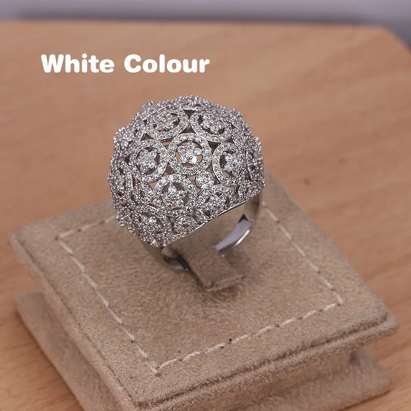 Luxury Brand Wedding Big Ring For Women Cubic Zirconia Super Quality Christmas G - £39.03 GBP