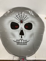 Mylar Halloween Balloon spider web Skull face head Party Decor 20&quot;x18&quot; - £2.09 GBP