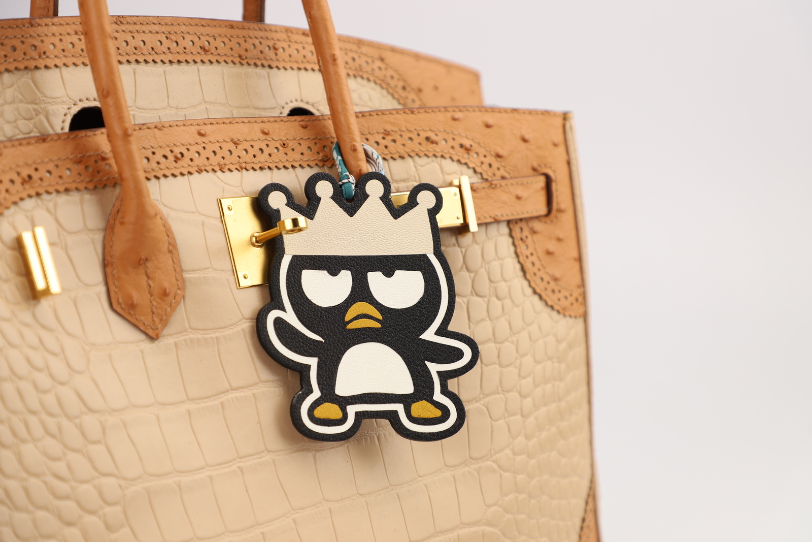 Handmade Chevre Gyzore Badzmaru Bag Charm, Bear charm,Badzmaru Leather charm
