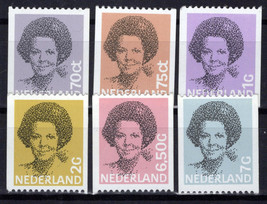 Netherlands 632-637 MNH Coils Queen Beatrix Zayix Stamps 0225S0096 - $10.80