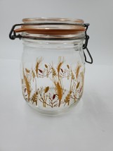 Niveau De Remplissage In France 1/2 L Glass Jar Canister Vintage Wire Hinge Lock - £19.10 GBP