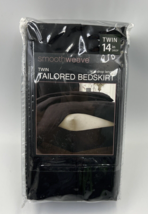 Smoothweave Twin Tailored Bedskirt Black 14&quot; Drop Length - $13.99