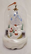 Castle Santa Reindeer Dome Christmas Ornament Moves Light Plugs into the back - £15.97 GBP