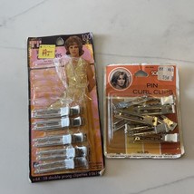 Pin Curl Clips One Sealed Package And One Partial 20 Clips Vintage 1970’s - £10.15 GBP