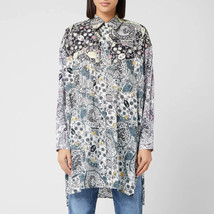 Isabel Marant Etoile Mujer Ussaya Crudo Floral Estampado Camisa Larga To... - £105.92 GBP