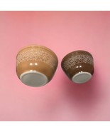 Vintage Pyrex Nesting Bowls Set Of 2 Mixing Woodland Brown Floral #401 #402 - $43.31