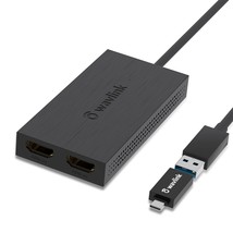 WAVLINK USB C to Dual HDMI Splitter,4K 30Hz Ultra HD Video Graphic Displ... - £72.36 GBP