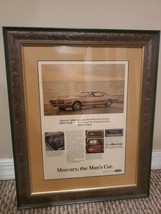 1967 Mercury Cougar Car Ad &quot;The Man&#39;s Car&quot; Framed Art 12&#39;&#39; x 15&#39;&#39; - $47.49