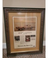 1967 Mercury Cougar Car Ad &quot;The Man&#39;s Car&quot; Framed Art 12&#39;&#39; x 15&#39;&#39; - $47.49