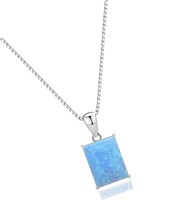 925 Silver Opal Lady&#39;s Delicate Pendant, - £64.26 GBP