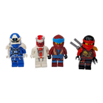 Lot of 4 Lego Ninjago Minifigures: Kai, Jay, Nya, &amp; Snappa - $19.79
