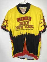 Pace 3/4 zip yellow multi Bike New York The Big Apple cycling jersey XL - £23.19 GBP