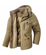 Chaqueta Hombre Forro Polar Cordero Algodón Gruesa Múltiples Bolsillos I... - $98.97