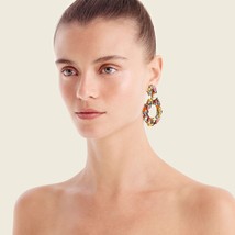 J.Crew Womens Colorful Floral Hoop Earring One Size - £19.24 GBP