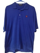 Vintage Ralph Lauren Polo Golf Crest Shirt Size M Cobalt Blue Short Sleeve  - £13.94 GBP