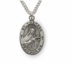 STERLING SILVER ST. THERESA PATRON OF AVIATORS CASES NECKLACE &amp; CHAIN - $79.99