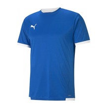 Puma TeamLIGA Jersey Men&#39;s Soccer T-Shirts Football Top Sports Blue NWT ... - $41.90