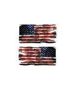 2 Distressed Tattered American Flag Vinyl Decals - 3&quot; tall x 6&quot; wide FRE... - $128.68 MXN