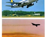 2 Lufthansa Boeing 727 Europa Jet Official Postcards German Airline - $17.87