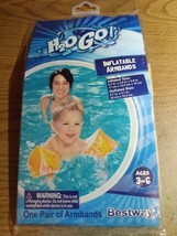 H2O GO Inflatable Orange/Yellow Dolphin Armbands Pool Kids Floaties age 3-6 - $2.00
