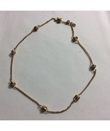 Avon Delciate Knot Necklace 16” Gold Tone Links Vintage - £4.98 GBP