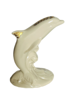 Dolphin figurine Lenox Jewels fine porcelain sculpture vtg gold porpoise... - $49.45