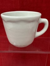 Wellsville China Co White Heavy Restaurant Coffee Cup Mug Made in USA B-6-2 - £9.45 GBP