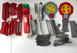 Vtg Child Guidance Toys Train Railroad Line Set Gray &amp; Red Track Set 90+ Pieces - £46.92 GBP