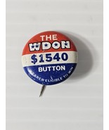 Vintage WDON $1540 Contest Promo Button Marylane Radio Station Badge Pin... - £7.29 GBP