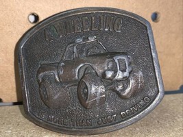 Vintage 1976 4 Wheeling Is More Than Just Driving Belt Buckle Truck Bergamont - £8.37 GBP