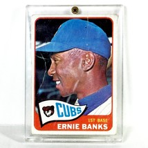 1965 Topps Baseball Ernie Banks Chicago Cubs Card #510 in Holder - £36.82 GBP