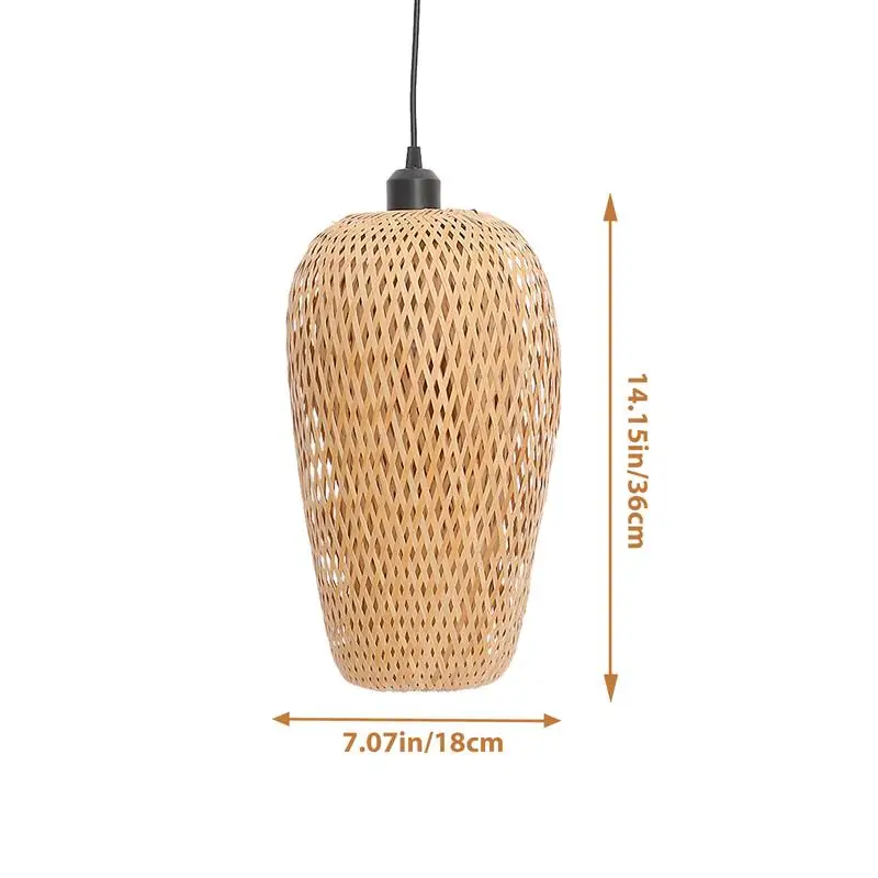 1Pc Clical Bamboo Weaving Chandelier Lamp Household Zen Style Lamp Ceiling Lamp  - £225.79 GBP