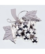 Sterling Silver Grape Bunch Brooch Made in Mexico Taxco Gorgeous! - £67.47 GBP