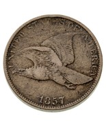 1857 1C Flying Eagle Cent in Fine Condition, Brown Color, Nice Detail fo... - €50,52 EUR