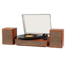 Vinyl Record Player With External Speakers, 3 Speed Bluetooth Turntable ... - $219.98