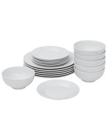 Kitchen Combo Set Home Essential Total Dinnerware Set 18 Piece Plates Bowls - £52.37 GBP