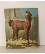 Vintage Paint by Number Painting Horse Pony in barn Unframed 10&quot; x 8&quot; - $24.00