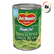 6x Cans Del Monte Fresh Cut French Style Green Beans | 14.5oz | Fast Shipping! - £26.98 GBP