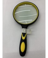 2x - 4&quot;  Rubberized Handheld Glass Magnifier-Yellow - $202.24 MXN