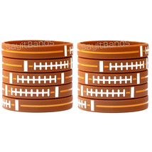10 Football Theme Wristbands. Quality Debossed Color Filled Wrist Band B... - $14.74 CAD