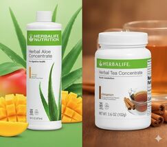 Herbal Tea Concentrate Cinnamon Flavor 3.6Oz &amp; Mango Aloe Pint Exp5/27 - $129.21 CAD