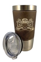 Taylor Irish Coat of Arms Leather Travel Mug - $28.00