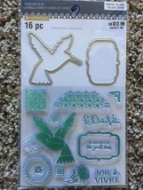 Coastal Village Sentiments Clear Stamp And Die Set By 535922 New - £13.61 GBP