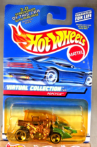 2000 Hot Wheels #157 Virtual Collection POPCYCLE Green w/Gold 3 Spokes China - £7.07 GBP