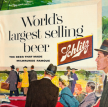 1956 Schlitz Milwaukee Beer Advertisement Vintage Brewery Largest Sellin... - $371.04 MXN